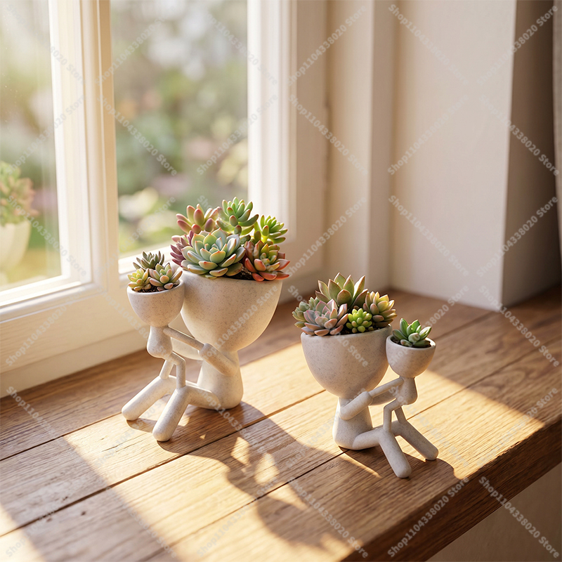 Plant Parent Pot - Aile Tarzı Saksı - Yaratıcı Saksılar,