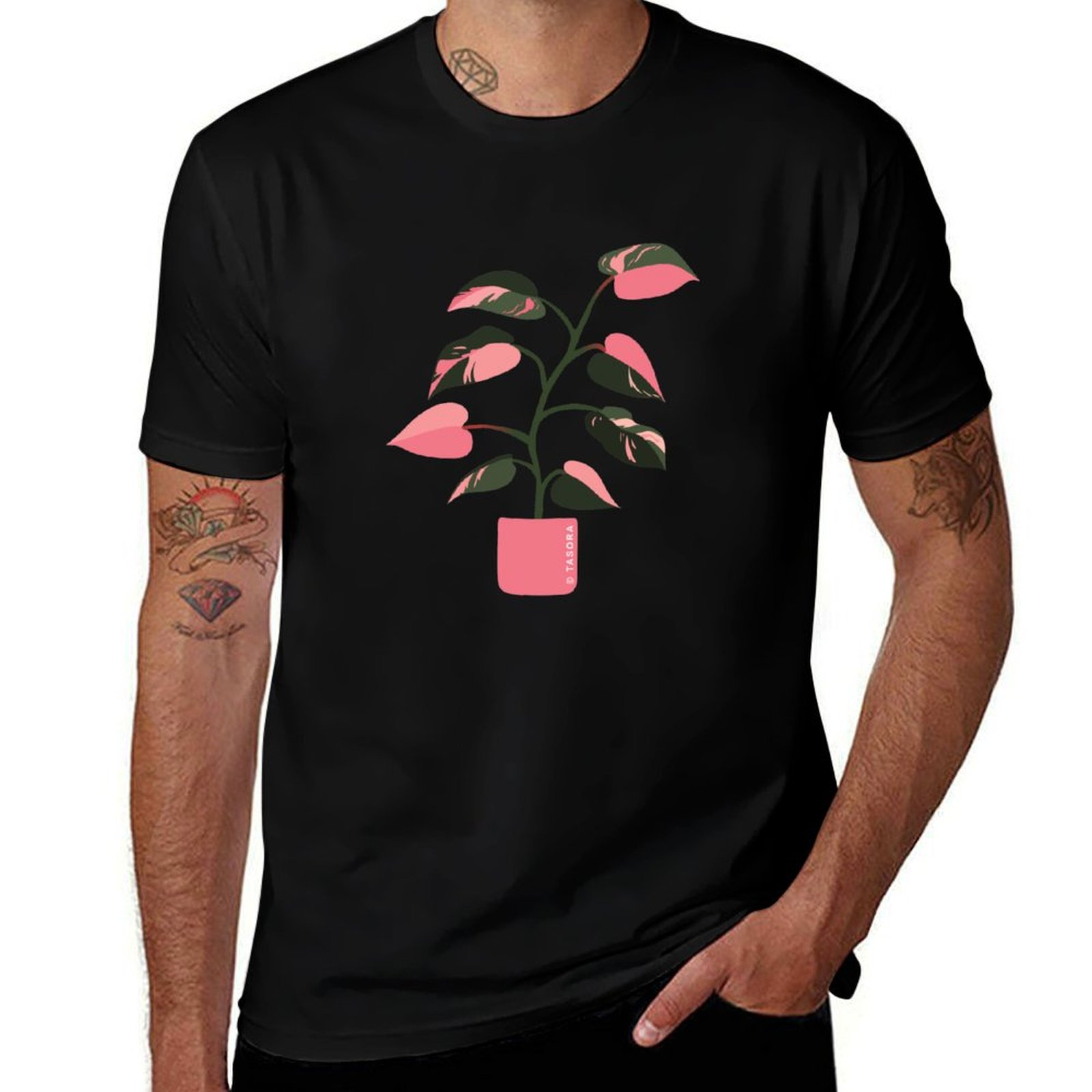 Philodendron Pink Princess - Filodendron Pembe Prenses Sanat Eseri Tişörtü